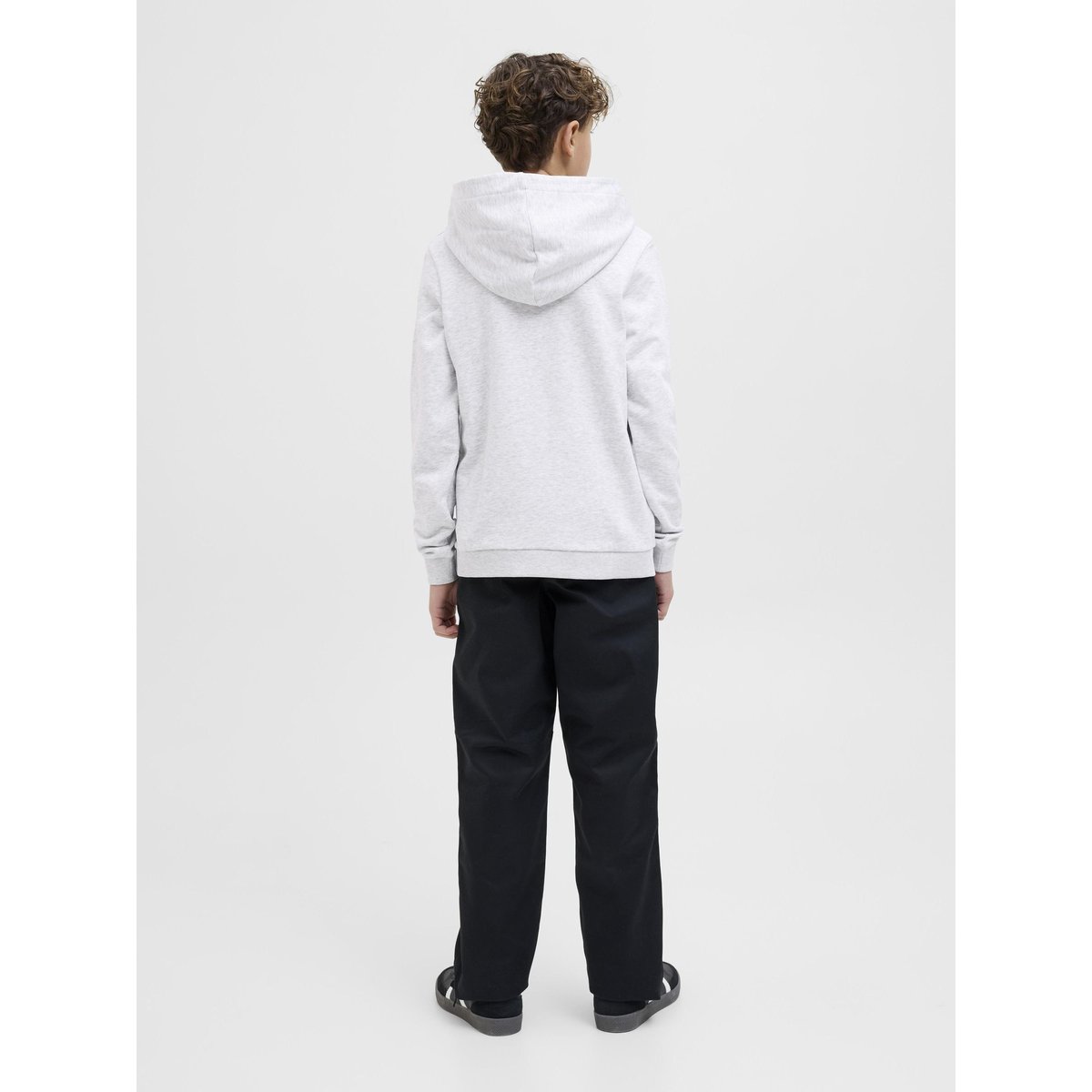 Sweat À Capuche white melange, JACK & JONES JUNIOR