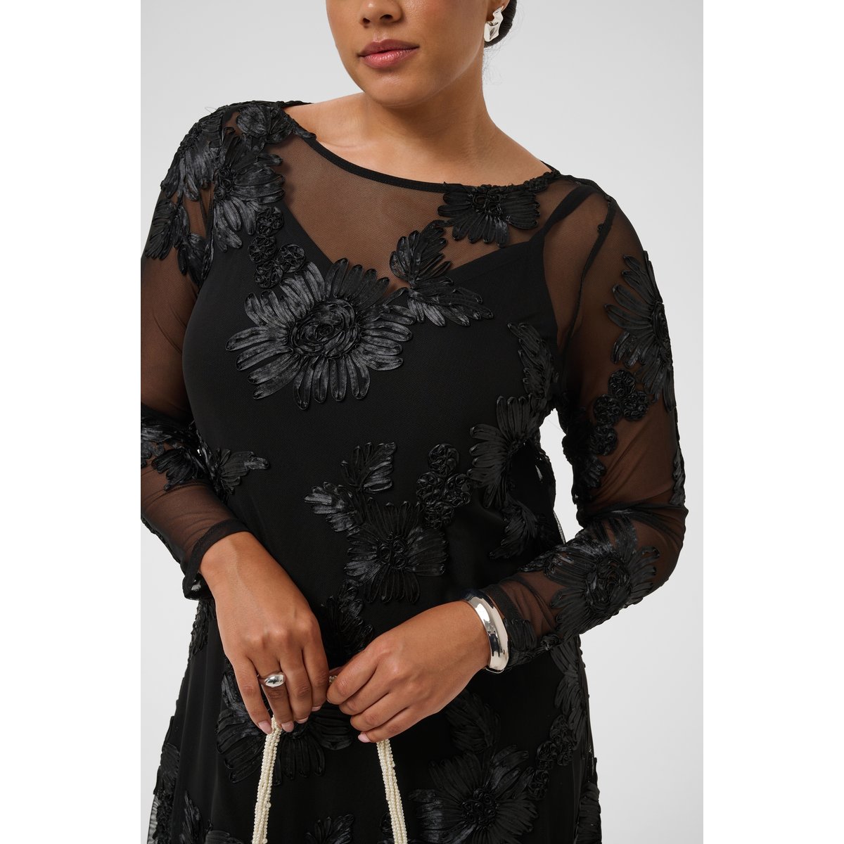 Robe noir black deep, KAFFE CURVE