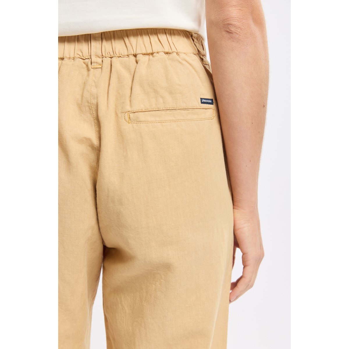 Pantalon coupe large LEYAN sable, BERMUDES