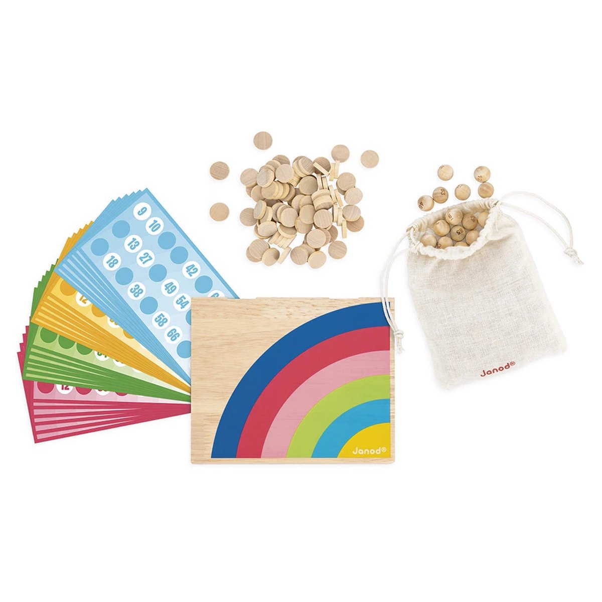 Bingo, Jeu De Loto Traditionnel En Bois couleur unique, JANOD