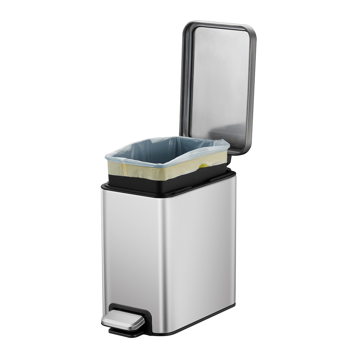 Balde de Pedal Stella Slim 6L, EKO inox mate, EKO
