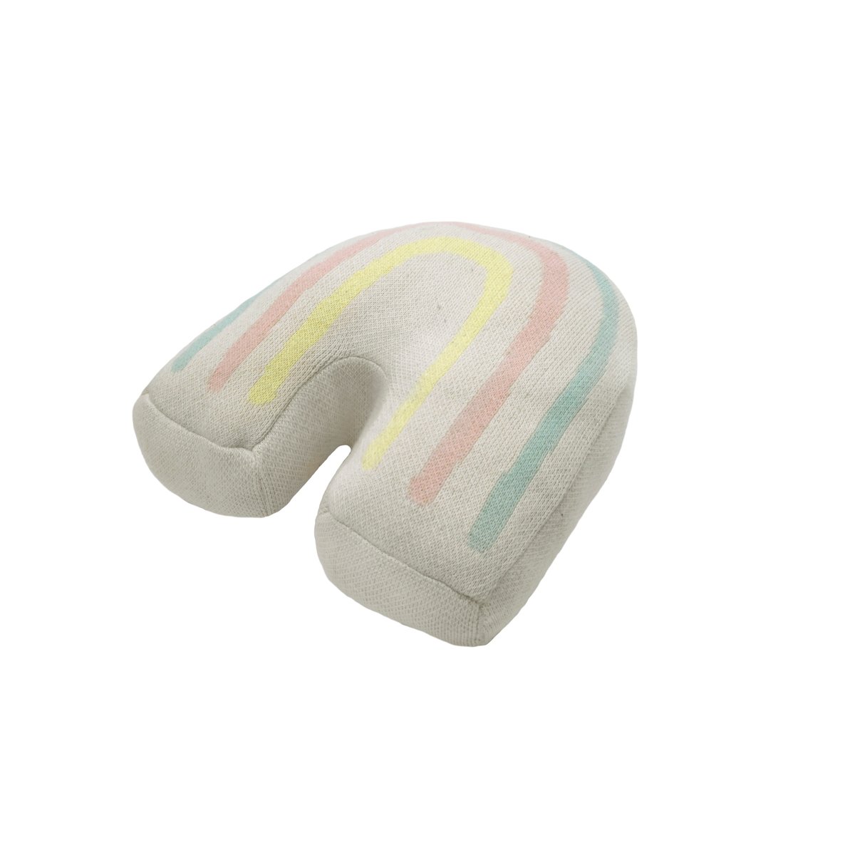 Coussin en coton lavable, RAINBOW STAMP beige, multicolore, HAPPY DECOR KIDS
