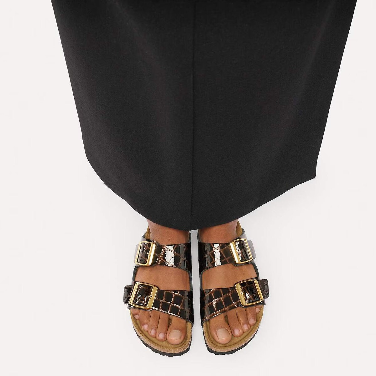 Mules double bride, en cuir, ARIZONA marron foncé, BIRKENSTOCK
