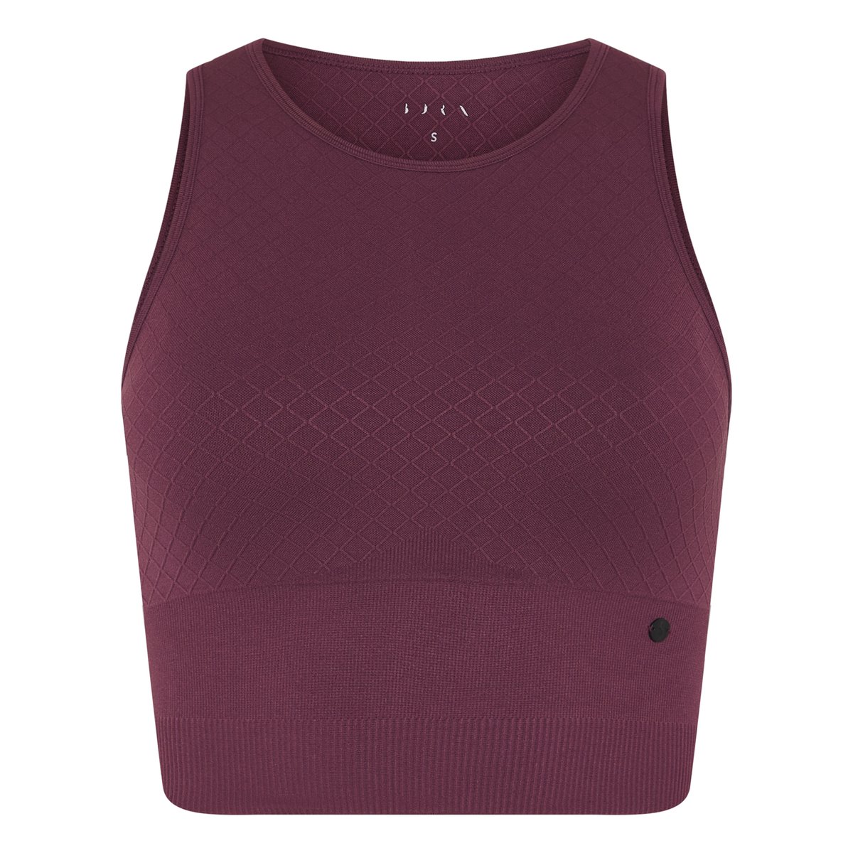 Brassière de sport femme Eira maintien moyen-élevé coussinets amovibles bordeaux intense, BORN