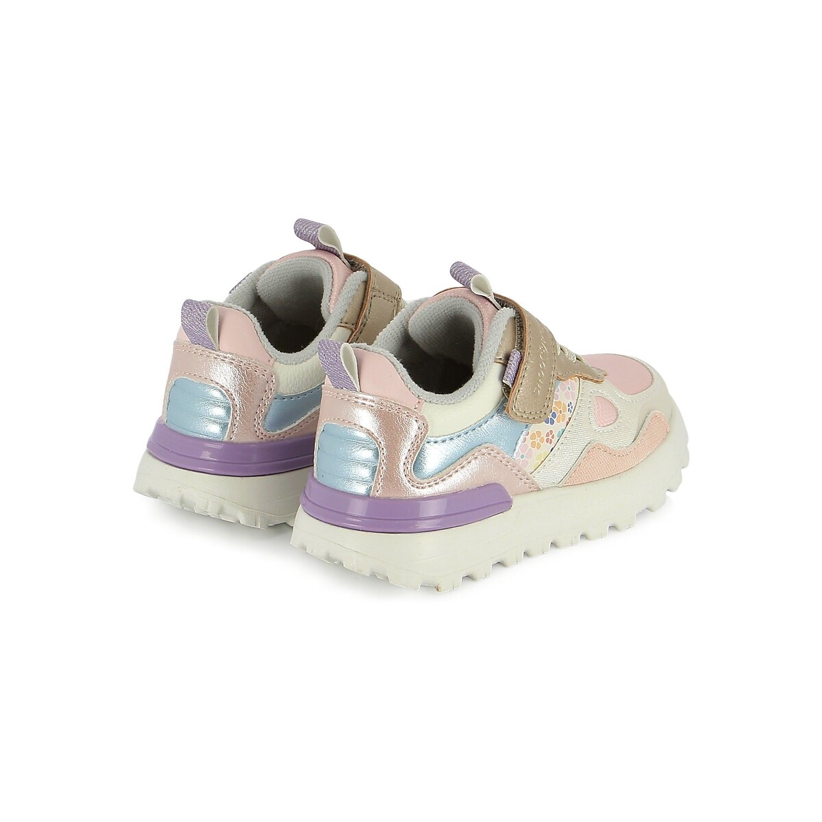 Kids Joggy Touch 'n' Close Trainers with Elasticated Laces pink/beige, SHOO POM
