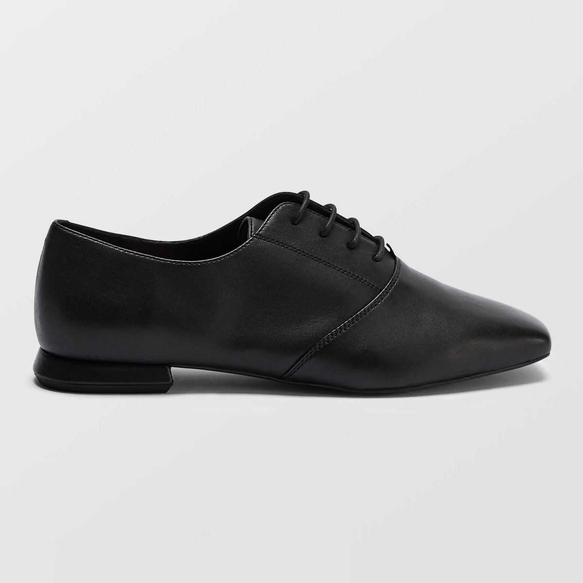 Derbies en cuir noir, MONOPRIX