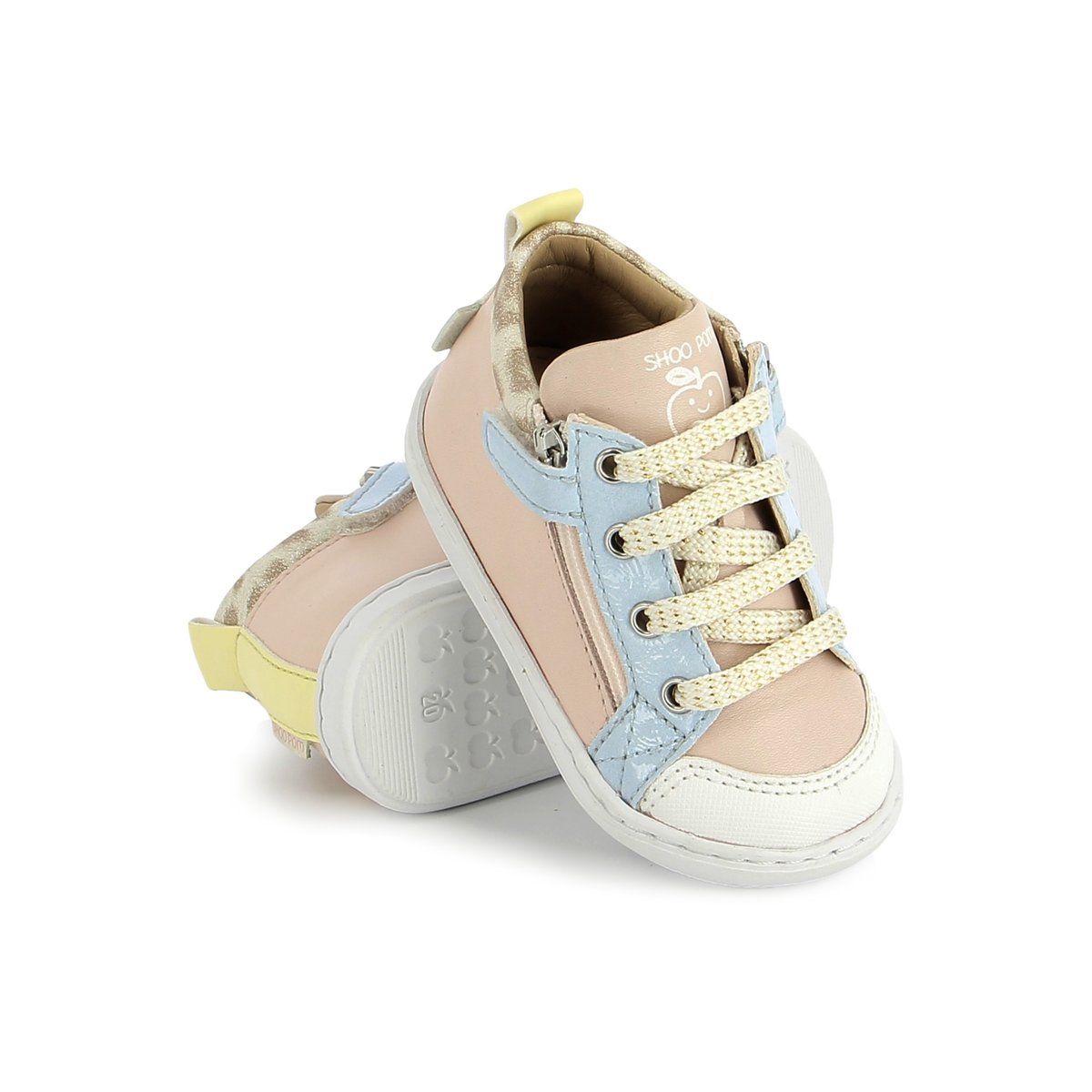 Baskets à zip BOUBA BI ZIP rose bleu, SHOO POM