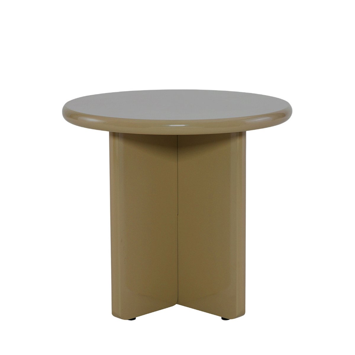 Table d'appoint ronde en bois laqué 50cm- PALOMA marron, DRAWER