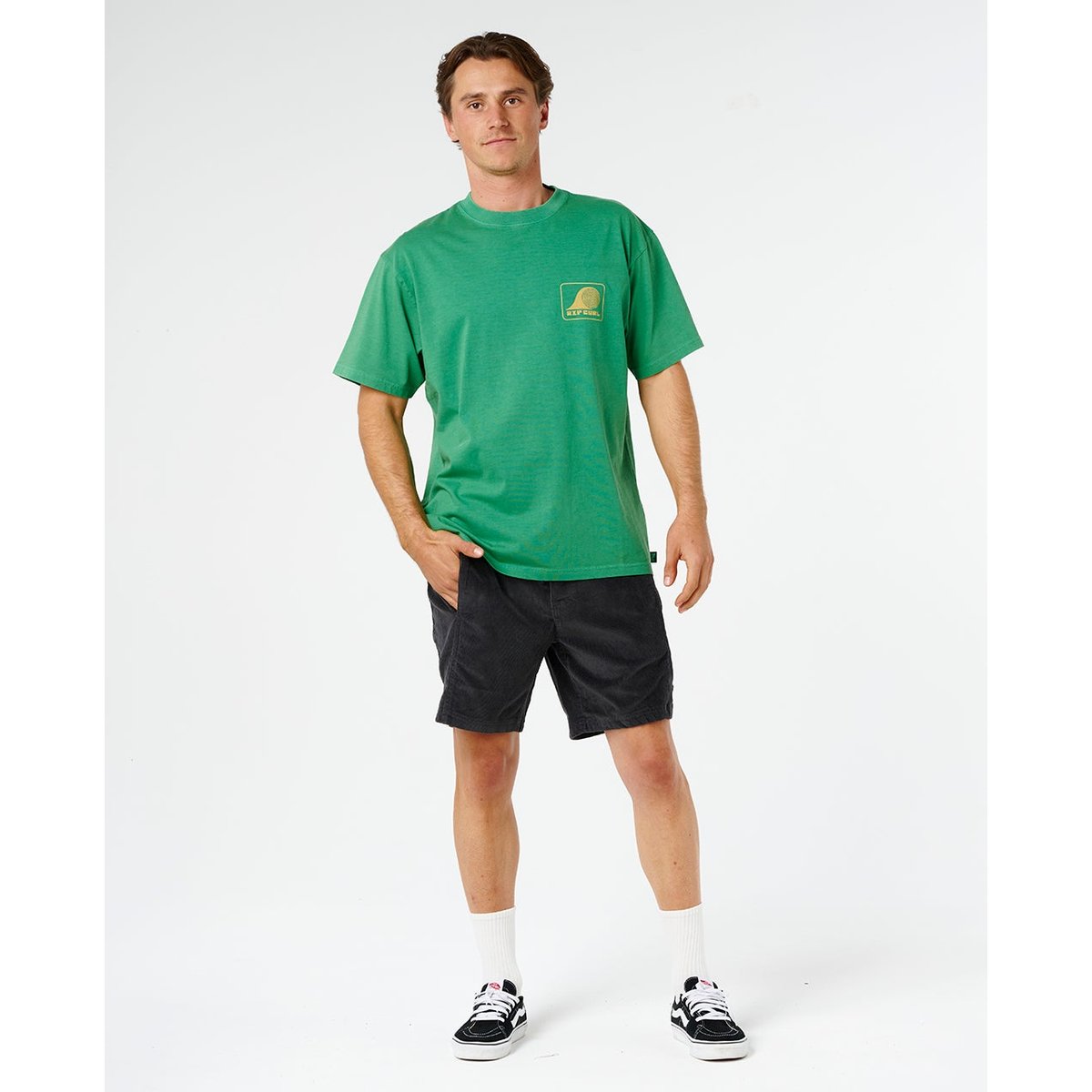 T-shirt Aots Rolling WAVE vert feuille, RIP CURL