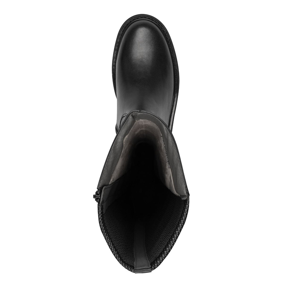 Bottes en cuir noir nappa, TAMARIS