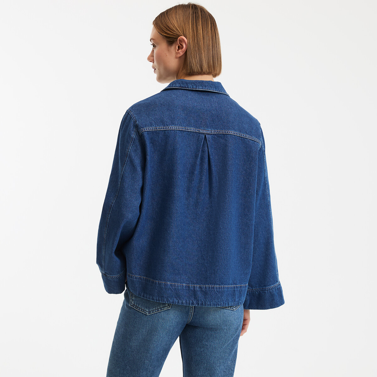 Cotton Denim Tunic untreated blue, LA REDOUTE COLLECTIONS
