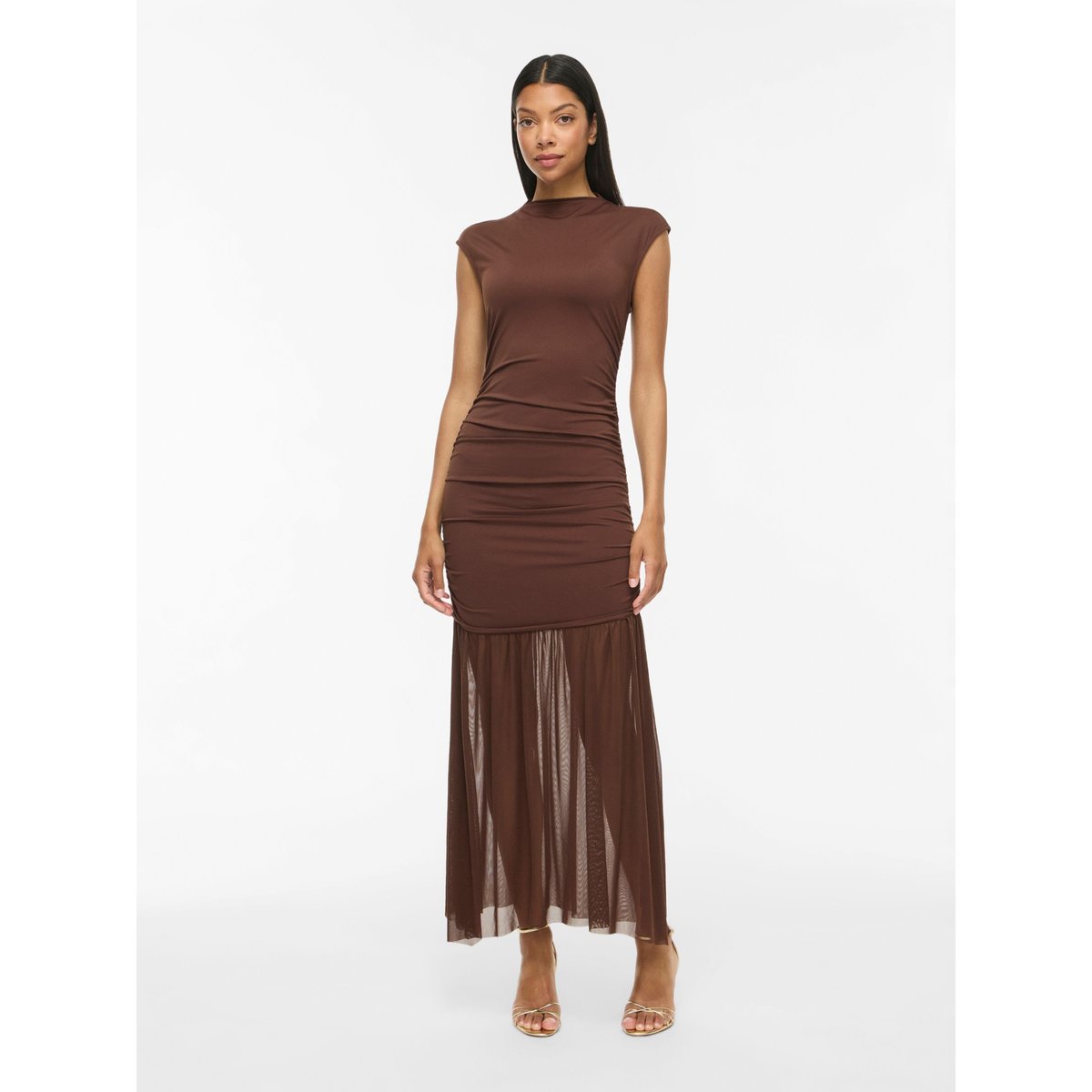 Robe Longue rouge - shaved chocolate1, VILA