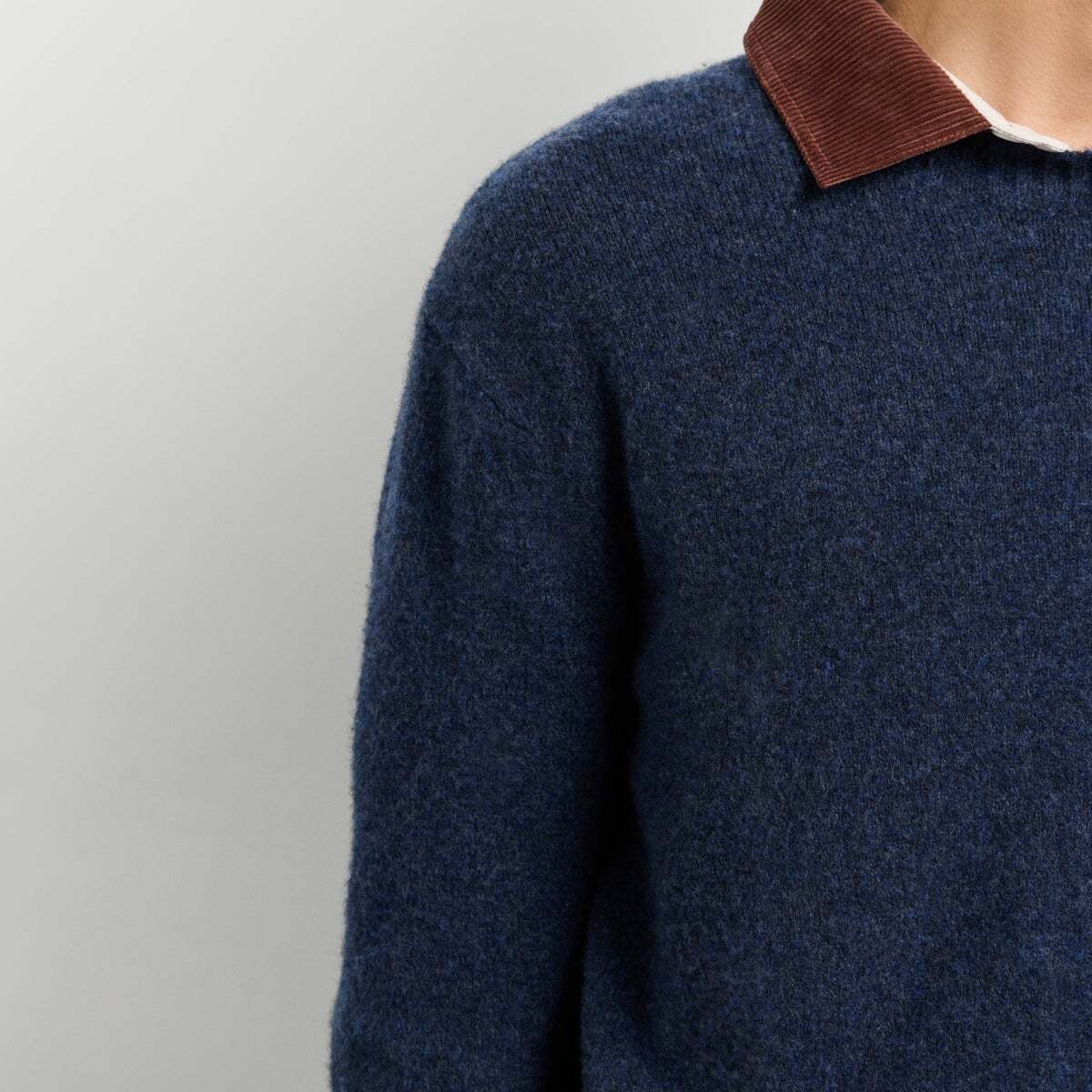 Pull Col Rond En Maille Coupe Casual bleu mer, PEPE JEANS