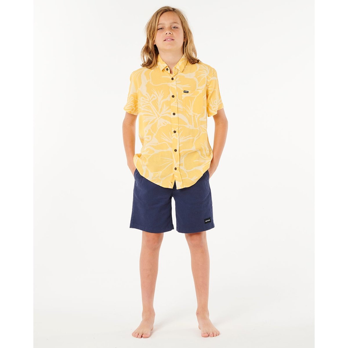 Chemise à manches courtes Artist of The SEARCH COSY Welsh enfant kaki clair, RIP CURL