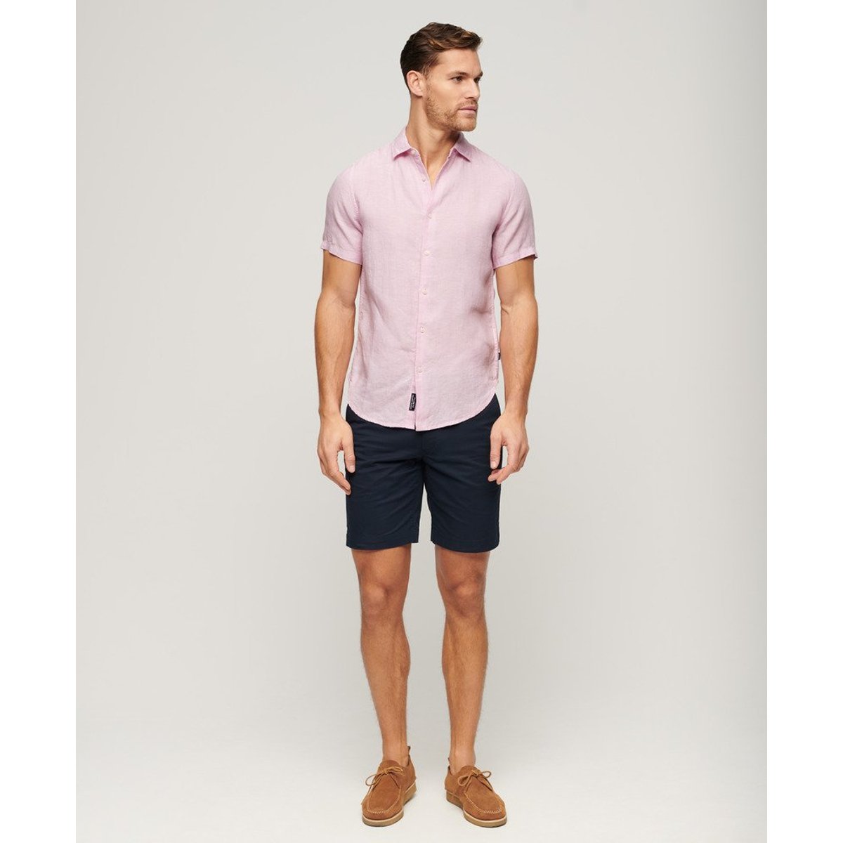 Chemisette en lin lilas pastel, SUPERDRY