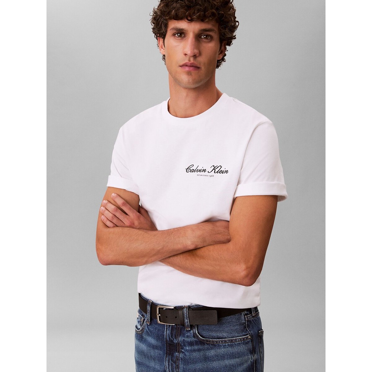 T-shirt manches courtes graphic blanc, CALVIN KLEIN JEANS