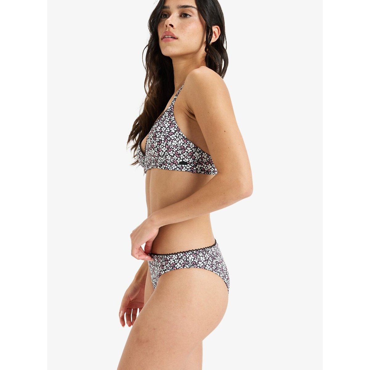 Bikini Bottoms Into The Sun print/charcoal background, ROXY
