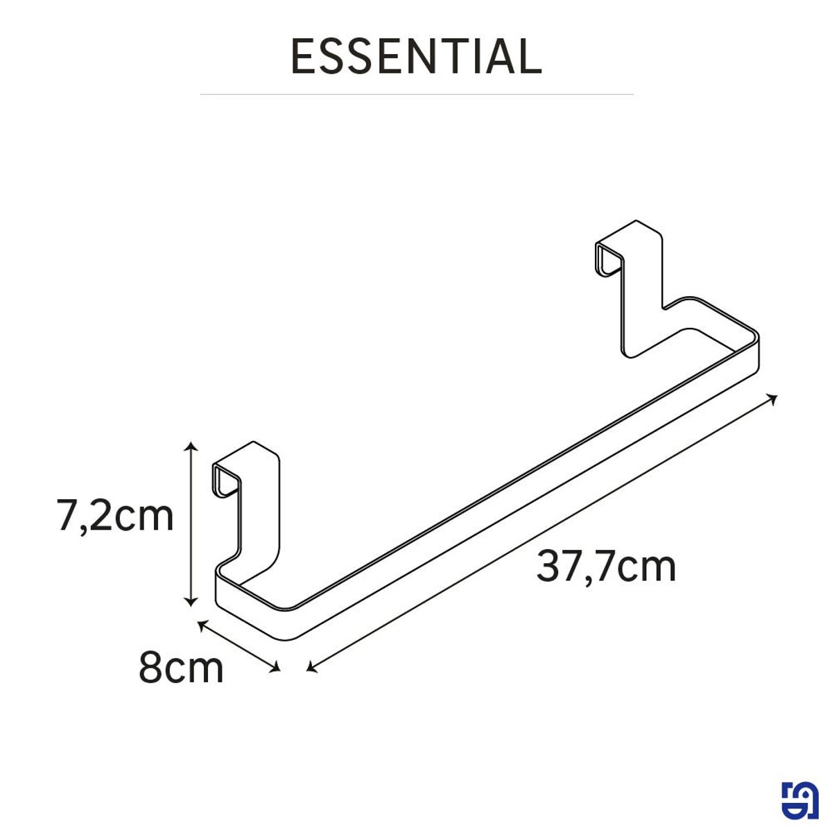 Porte-serviettes 1 barre en inox, ESSENTIAL argent, SENSEA