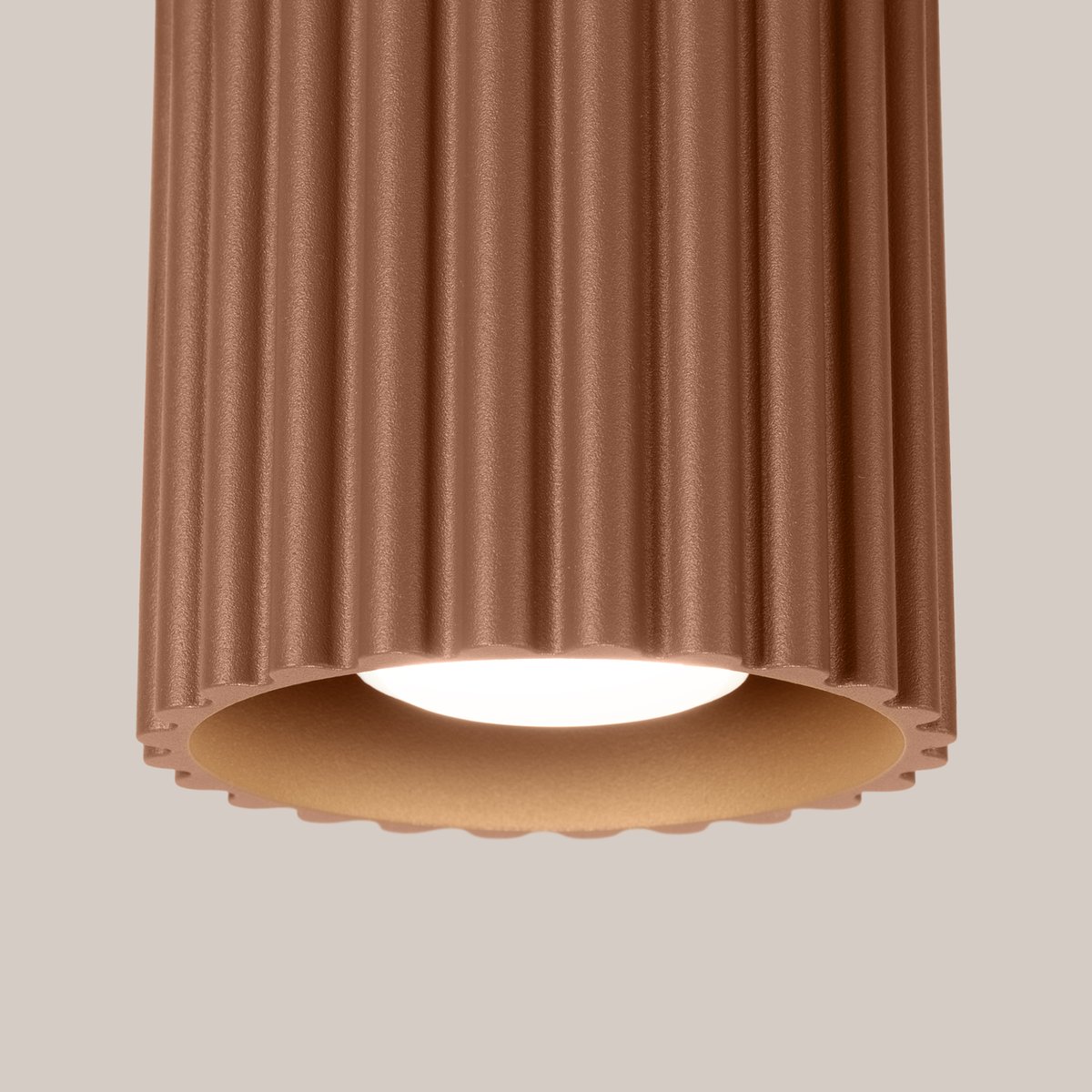 Plafonnier Aluminium Moka GU10 1 Aura marron, EDEN