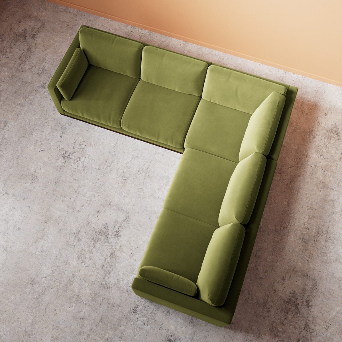 Alesund Easy Velvet Corner Sofa fern, SWOON