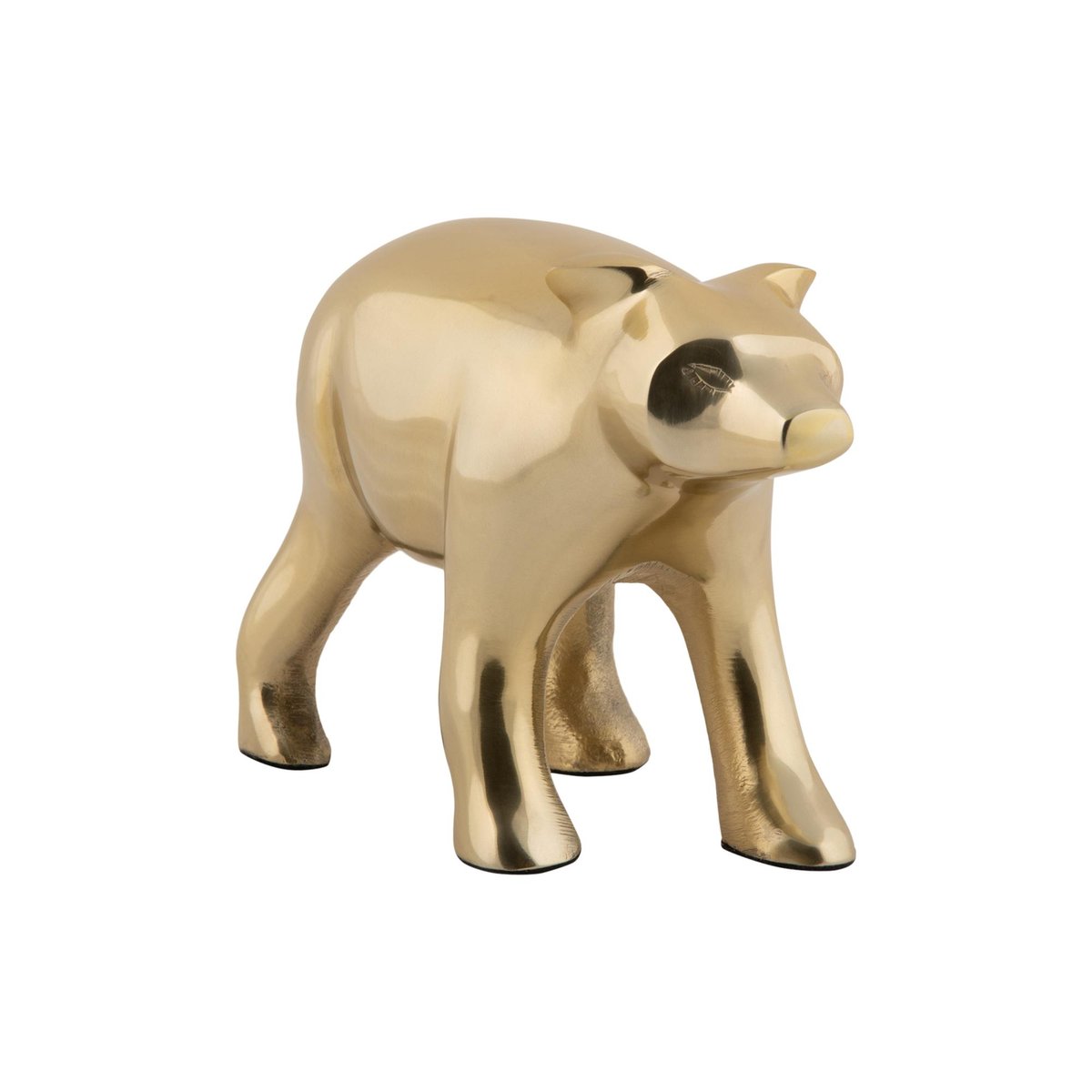 Ornement Aluminium BEAR l'or, PRESENT TIME
