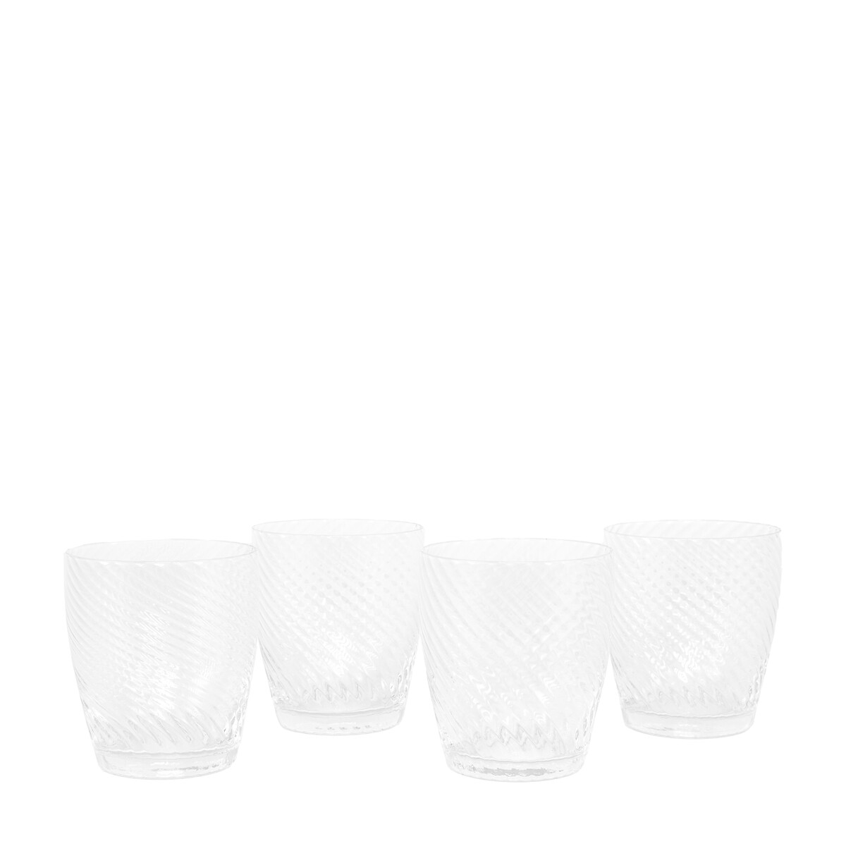 Set of 4 Vela Tumbler Glasses in Clear transparent, ÉDITÉ