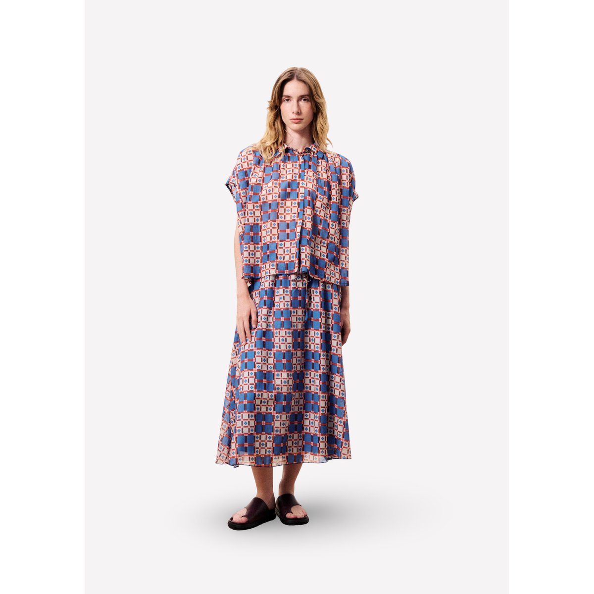 Jupes midi RIGEL azulejos, FRNCH