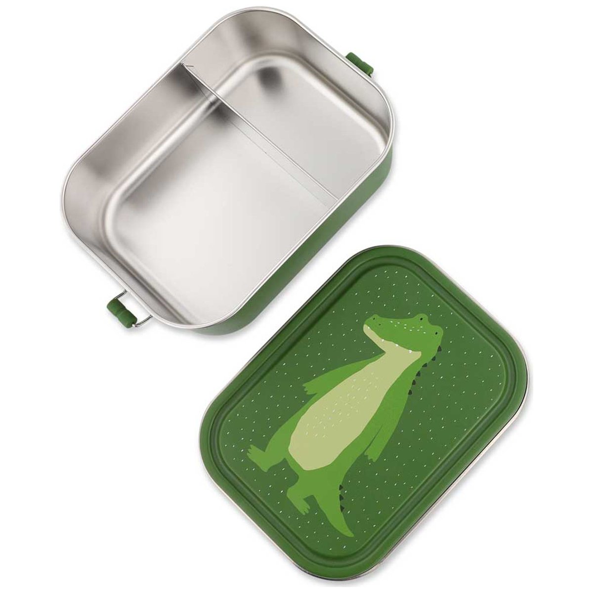Grande lunch box vert, blanc, noir, TRIXIE
