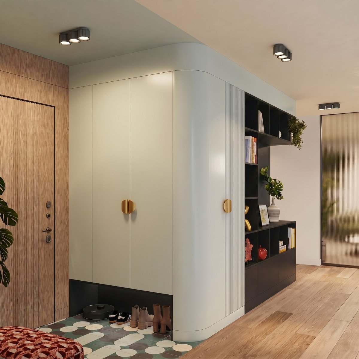 Plafonnier Aluminium Noir Gx53 3 AURA noir, EDEN