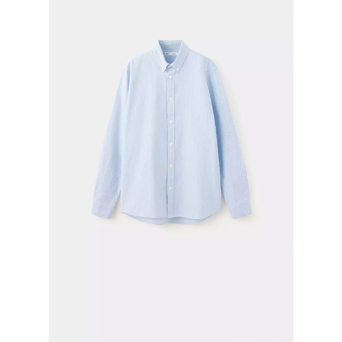 Chemise 100 % coton Oxford bleu ciel, MANGO TEEN
