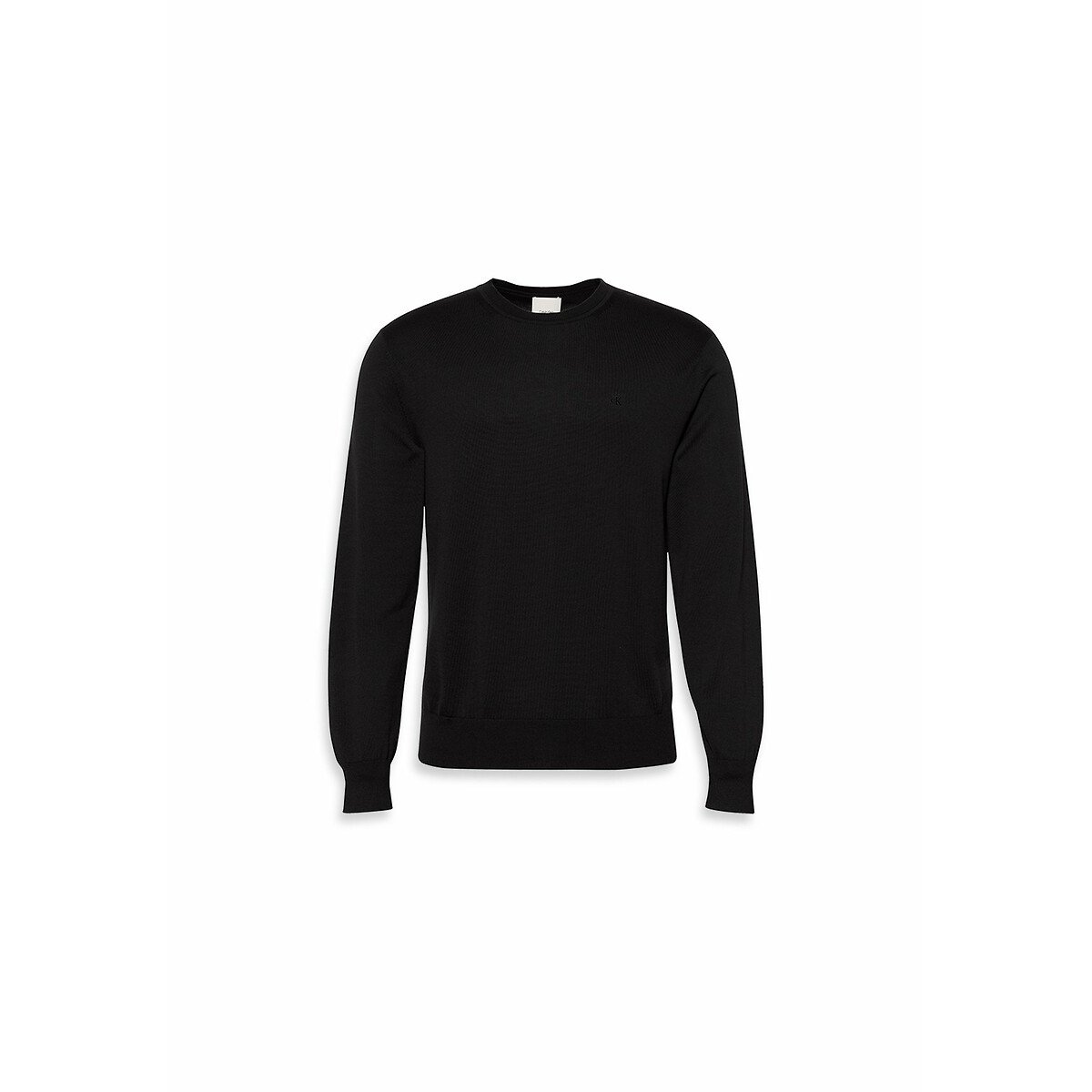 Crew Neck Jumper in Fine Knit black, CALVIN KLEIN
