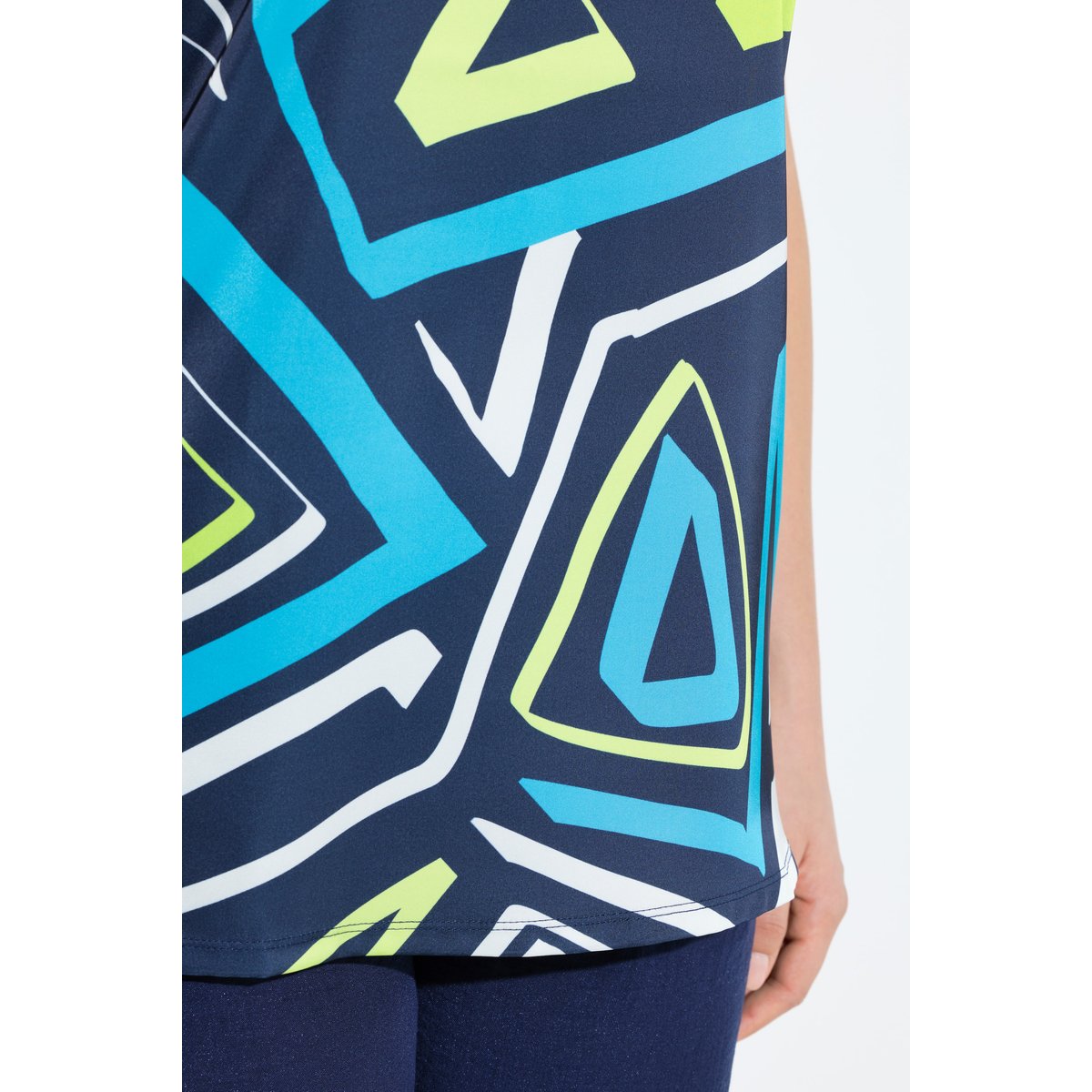 T-shirt oversize, imprimé graphique marine, ULLA POPKEN
