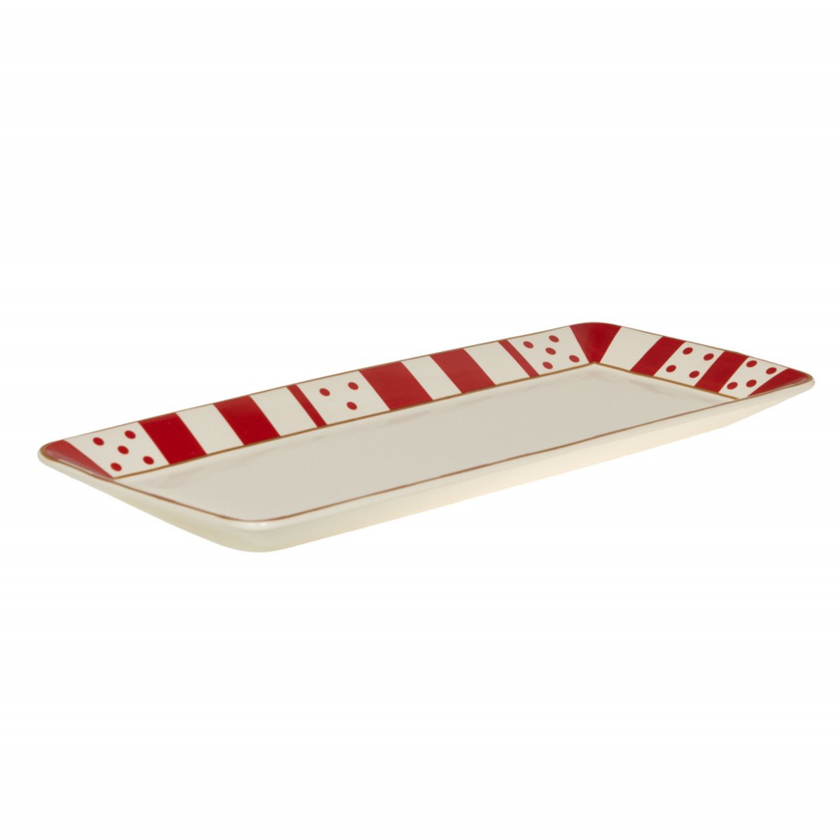 Plat à cake Candy 37x17 cm - CANDY rouge, TABLE PASSION