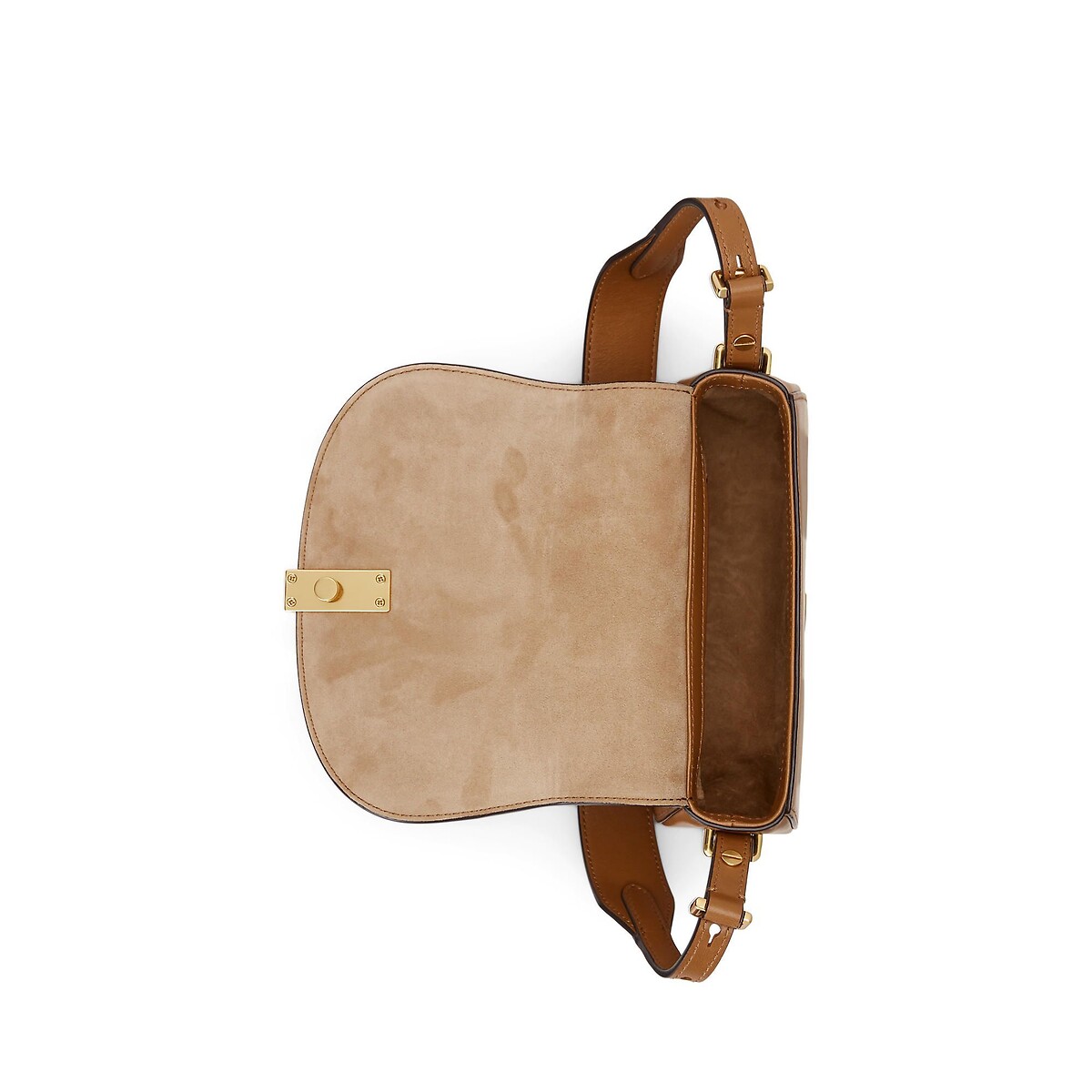 Sac à bandoulière en cuir camel, POLO RALPH LAUREN