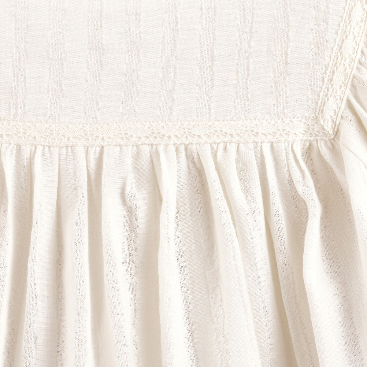 Butterfly Blouse with Short Sleeves white, LA REDOUTE COLLECTIONS