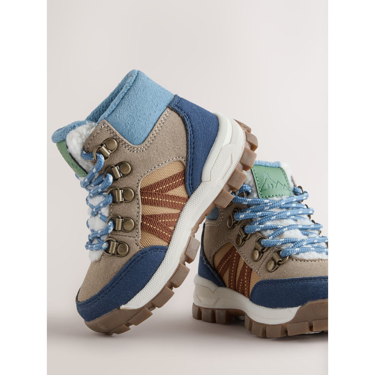 Bottines de marche à lacets bleu, NEXT