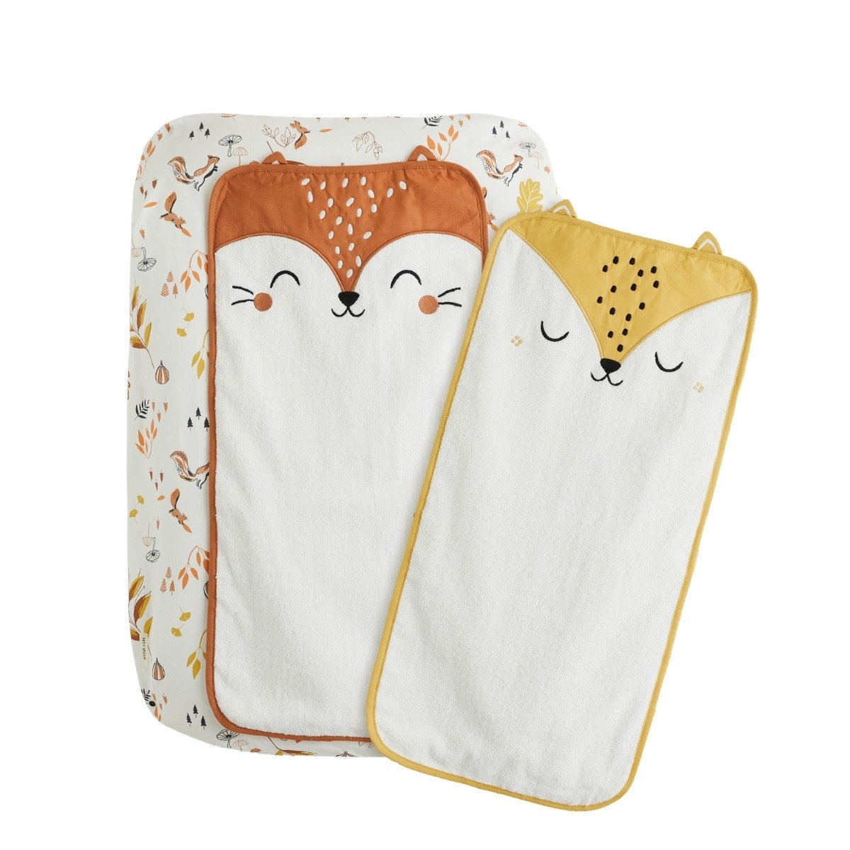 Housse de matelas à langer + 2 tapis de change Merlin ecru, PETIT BEGUIN