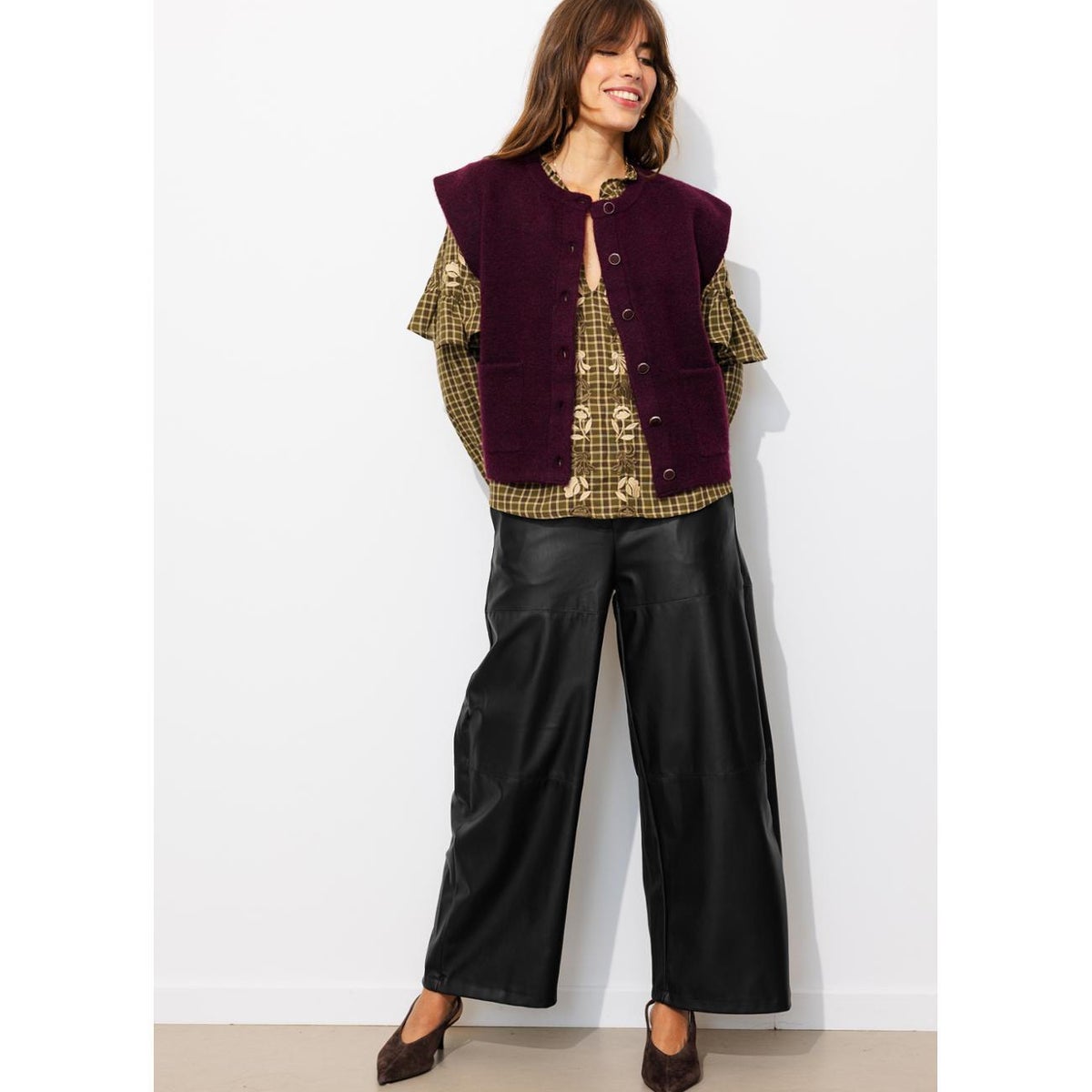 Pantalon en simili noir, PROMOD