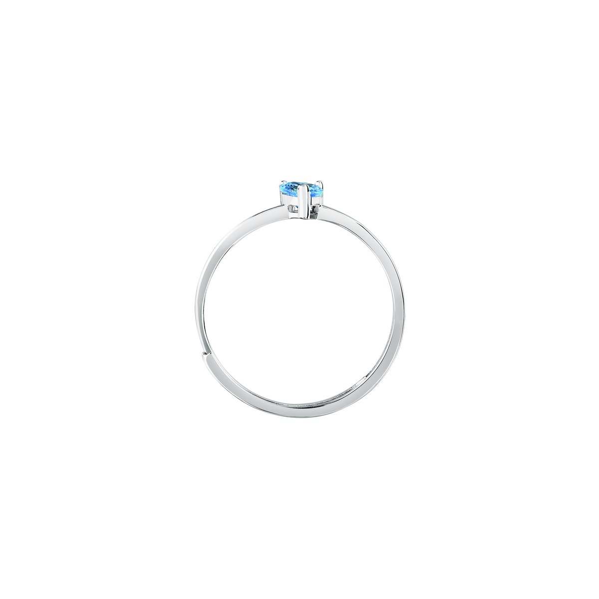 Bague en acier, cristaux, SILVER bleu ciel, LA PETITE STORY
