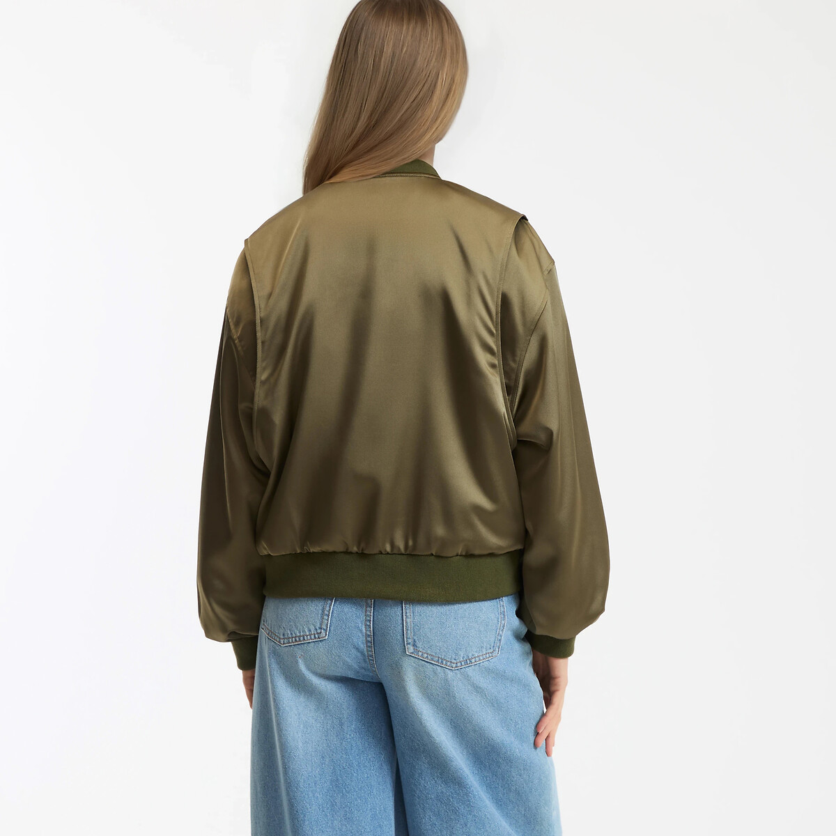 Short Jacket with Press Stud Fastening For Mid-Season khaki, LA REDOUTE COLLECTIONS