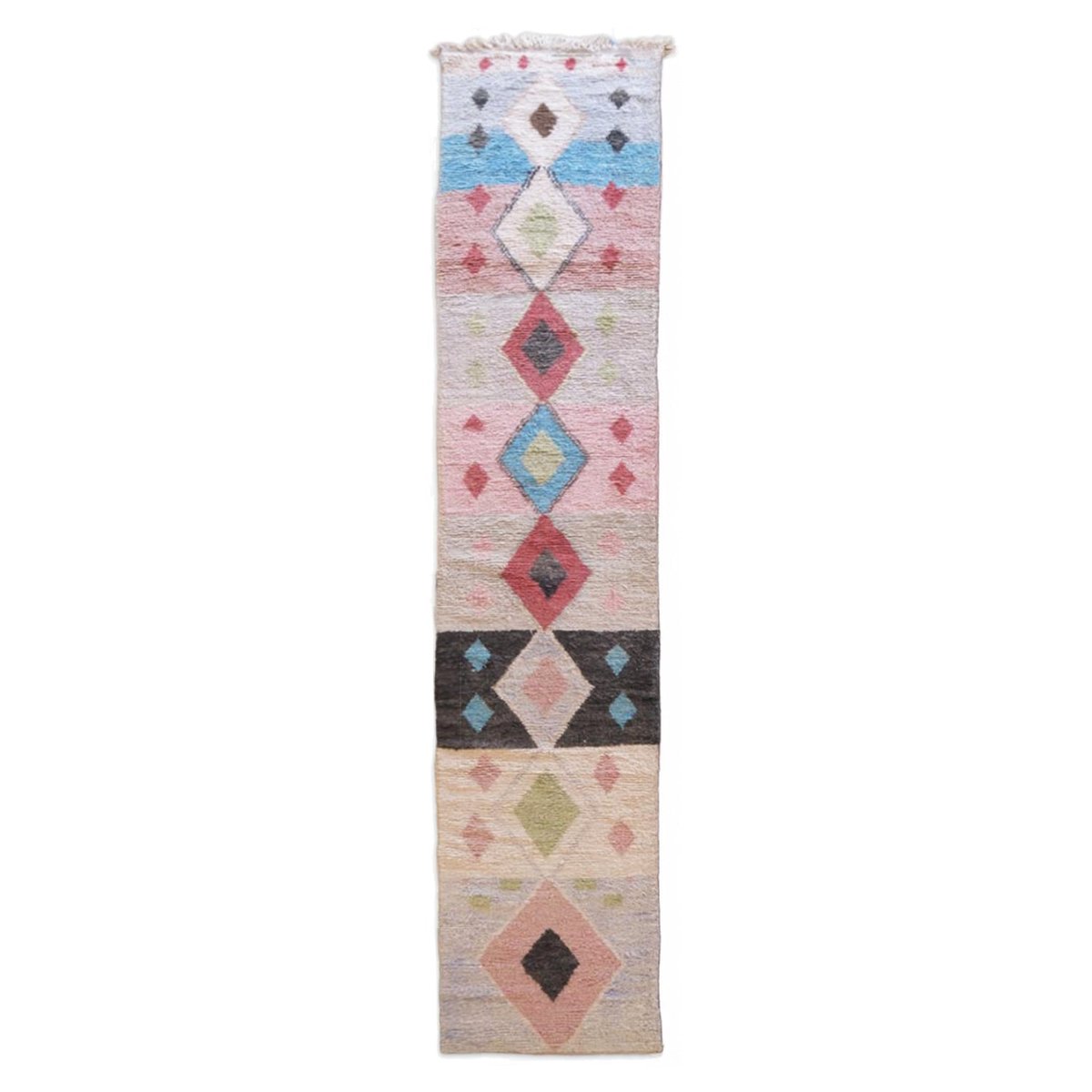 Tapis de couloir berbère Boujaad coloré 89 x 492 cm palette colorée, AFK LIVING