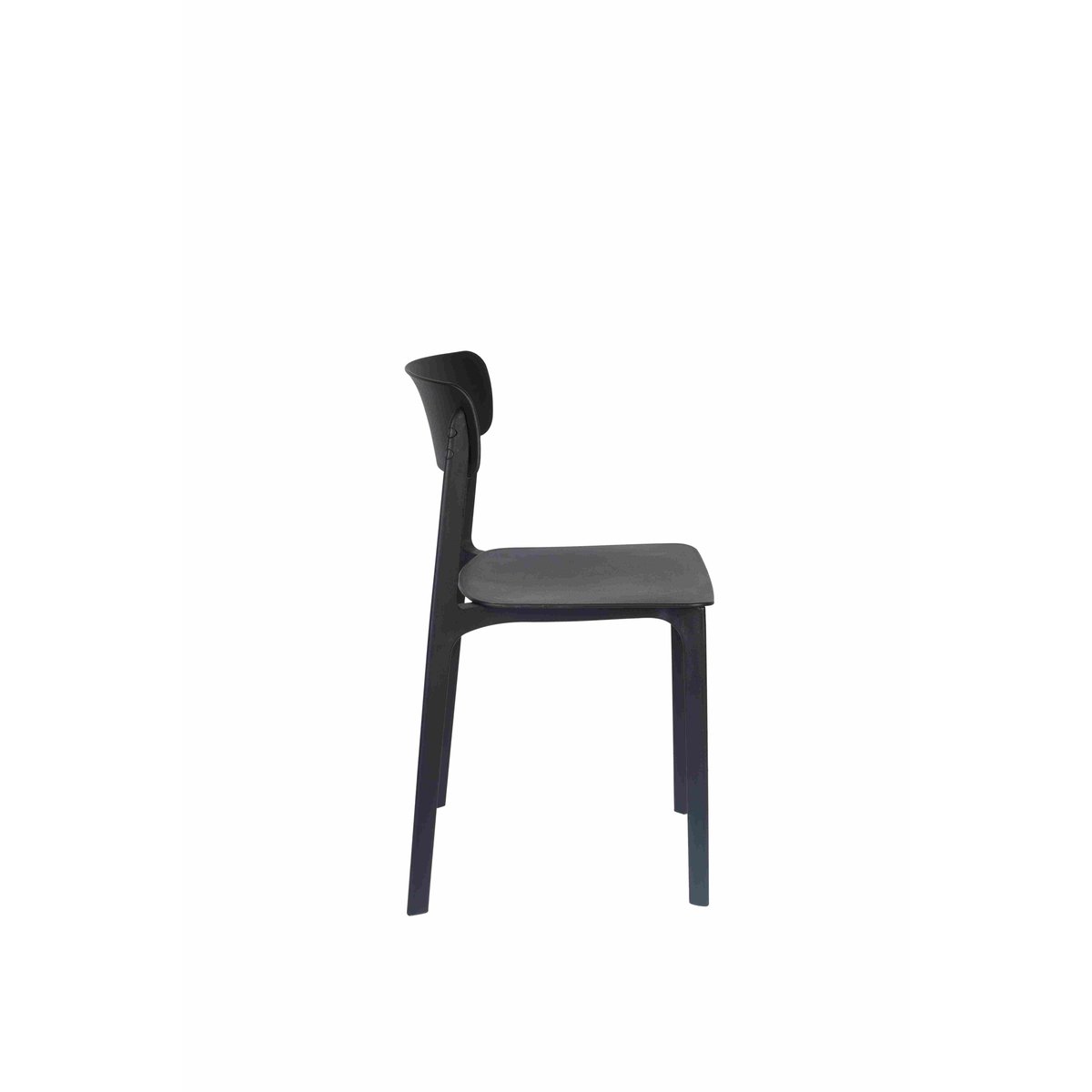 Chaise de salle à manger empilable (lot de 4), CLIVE noir, BOITE A DESIGN