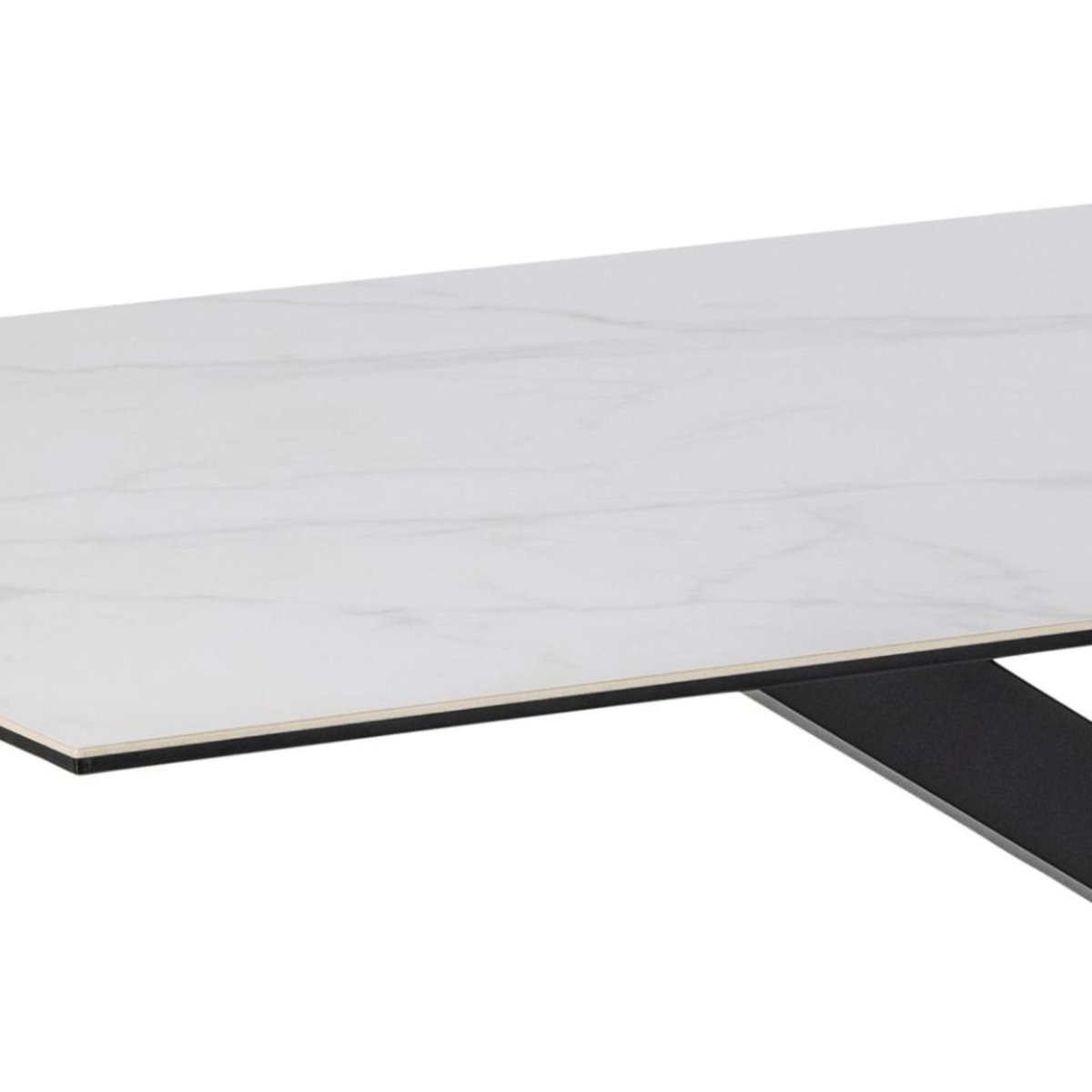 Table de salle à manger rectangulaire en céramique L200 - NEIVA blanc marbre, HELLIN, DEPUIS 1862