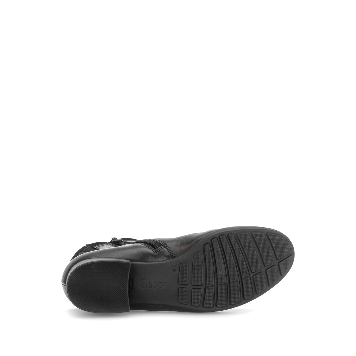 Bottines en cuir lisse à talon décroché noir, GABOR