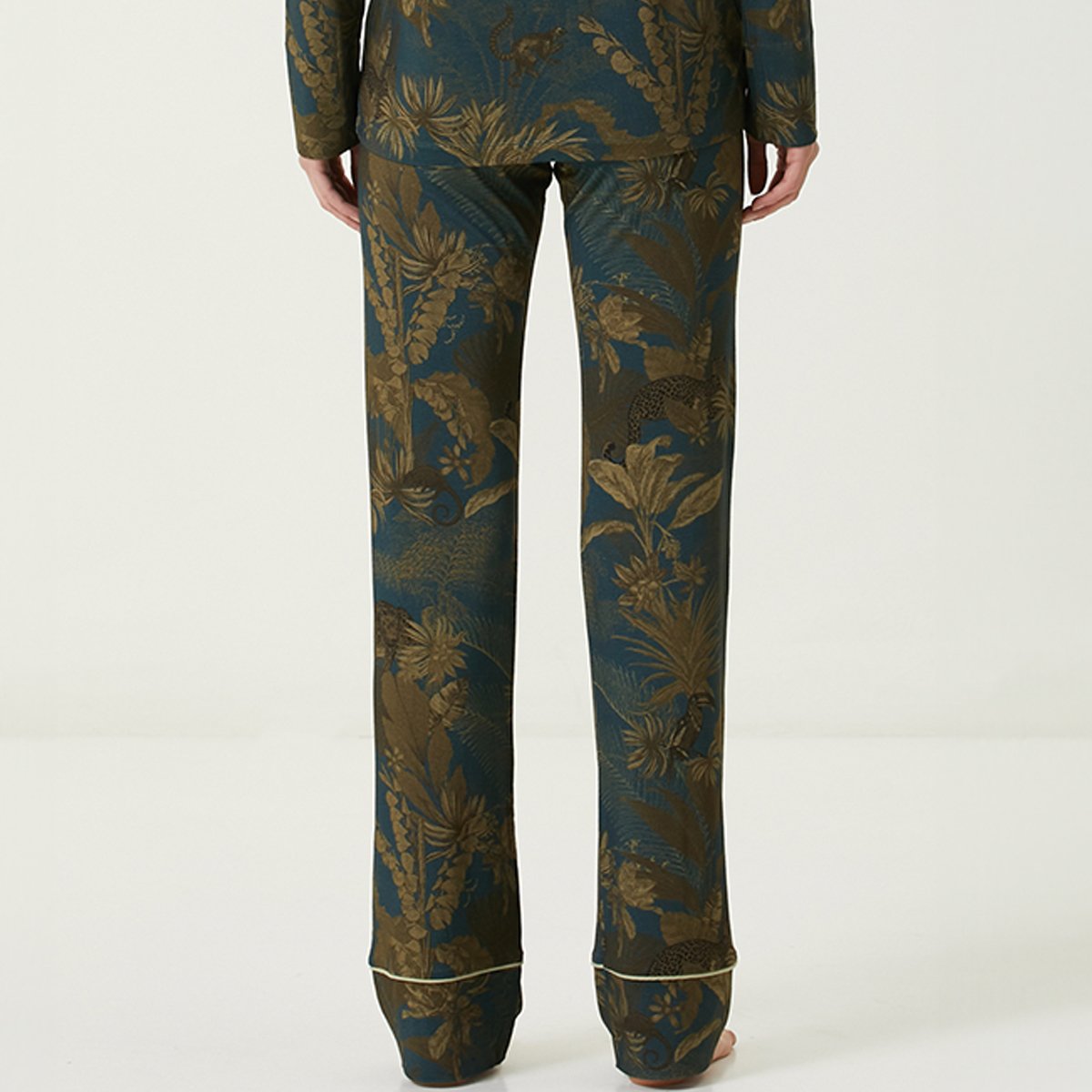 Pantalon jersey de viscose & élasthanne RAINFOREST bleu dore, GARNIER THIEBAUT