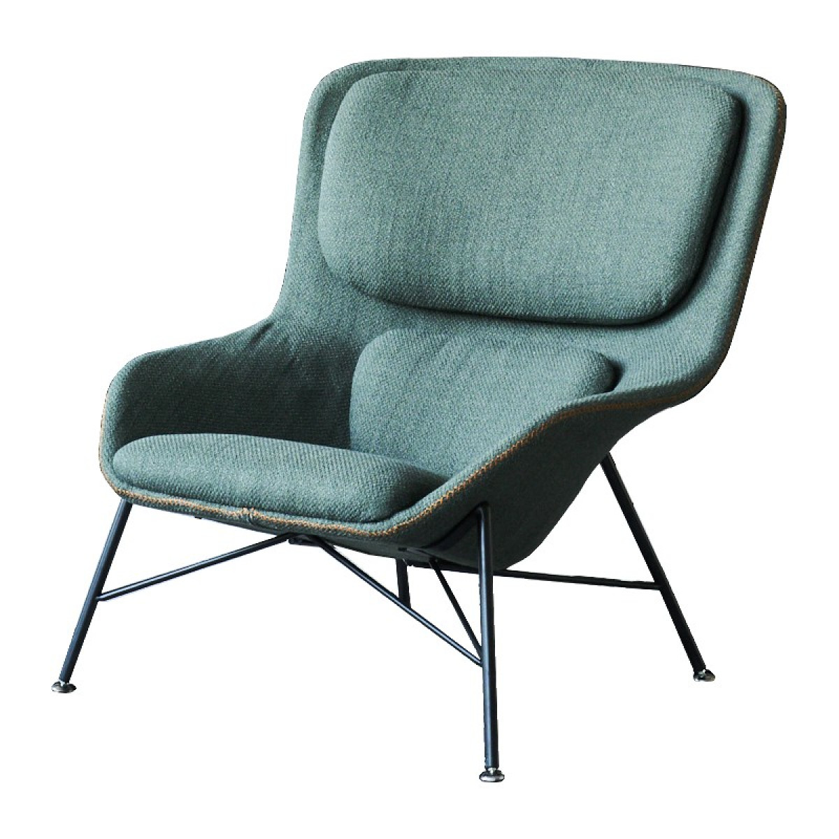 Fauteuil contemporain en tissu laine - ROCKWELL vert, MATHI DESIGN