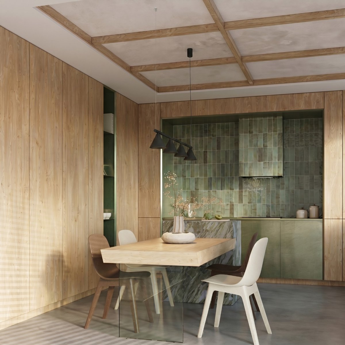 Lustre Acier Noir E14 4 NOX noir, EDEN
