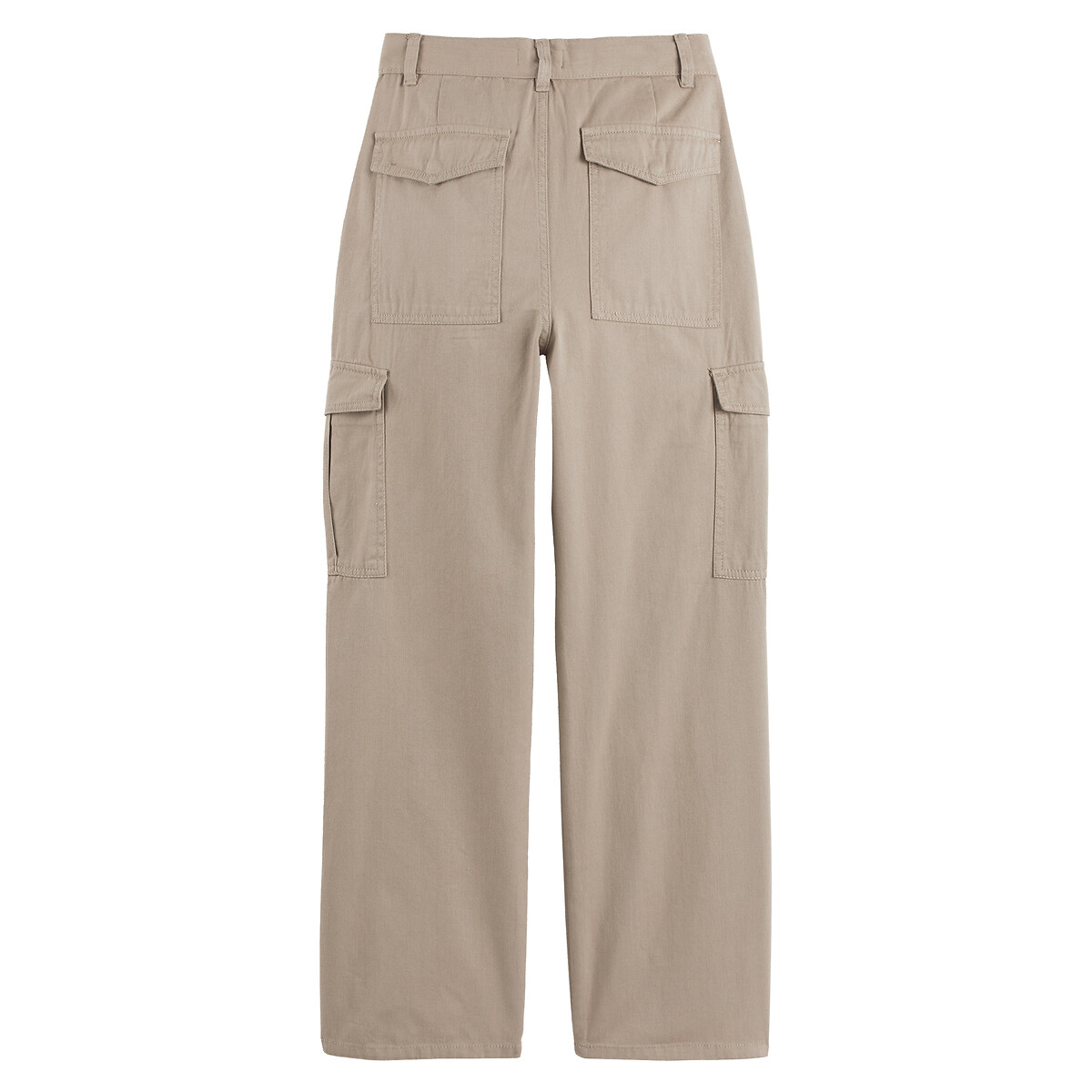 Cotton Cargo Trousers beige, LA REDOUTE COLLECTIONS