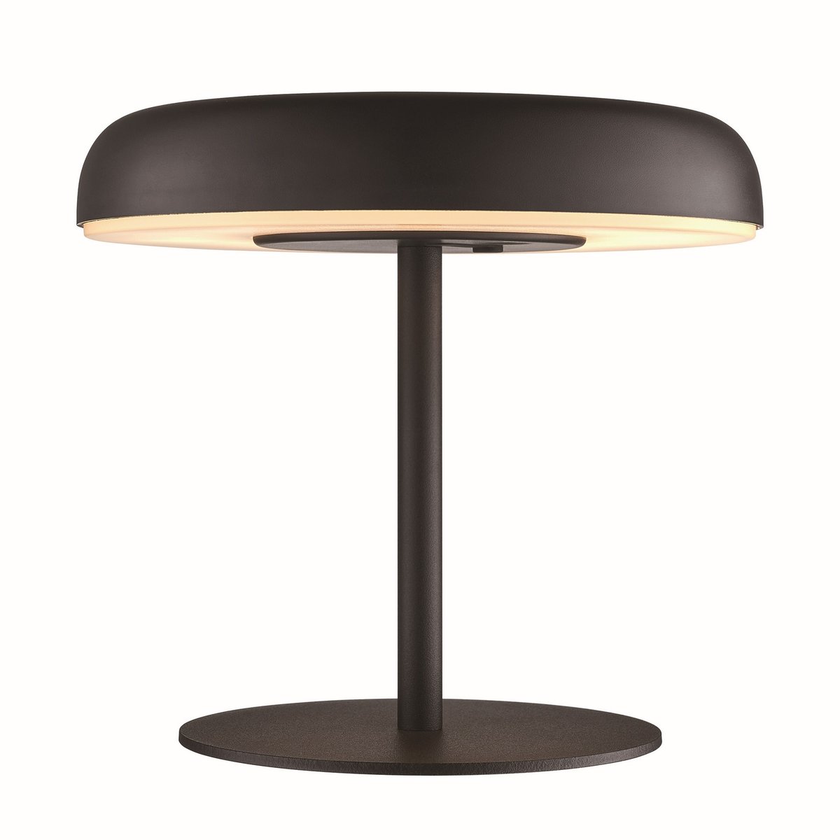 Lampe solaire Ronde, au design épuré d'exterieur en plastique, ELMER Solar noir, NORDLUX