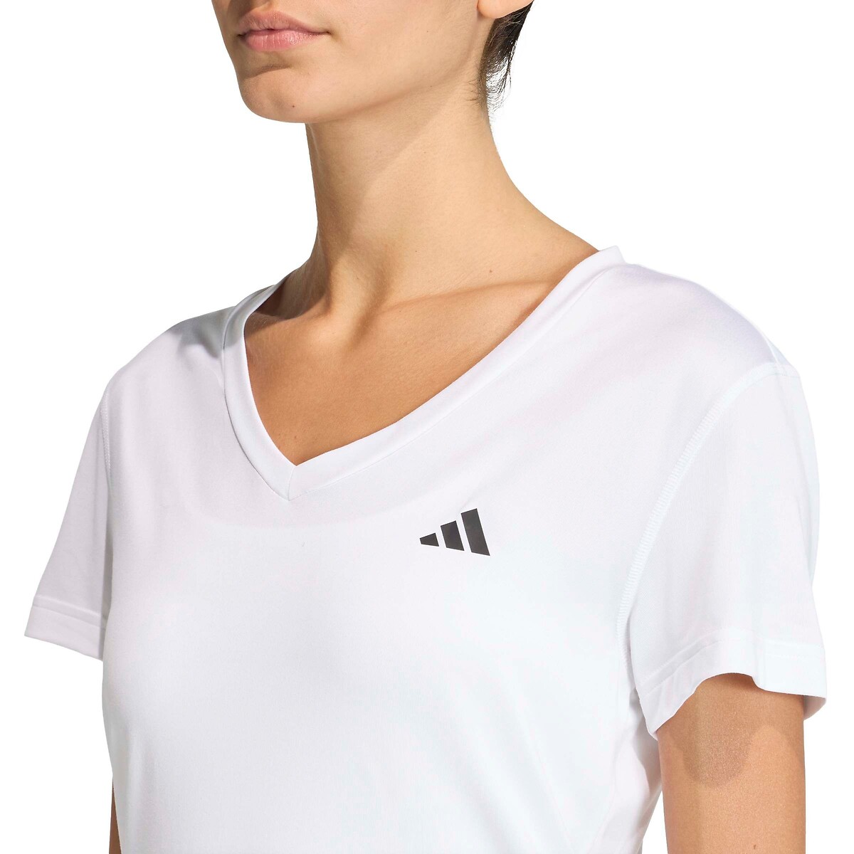 Essentials V-Neck Sports T-Shirt white, adidas Performance